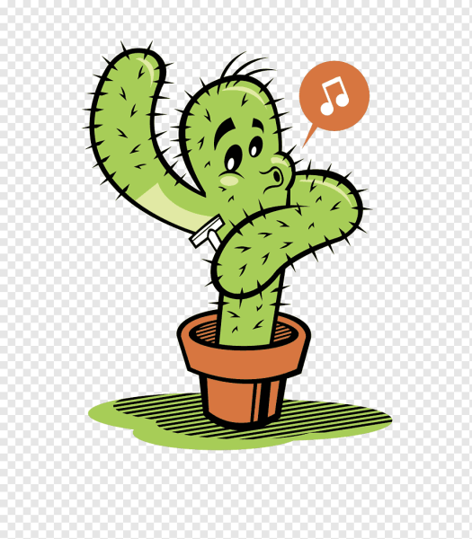 Прикольный Кактус на фоне