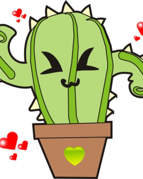 Срисовка Кактус с глазами