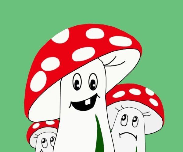 Мухомор мультяшный