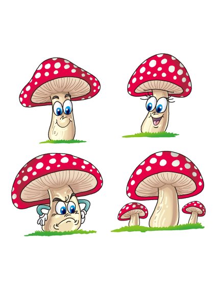 Мухоморы мультяшные