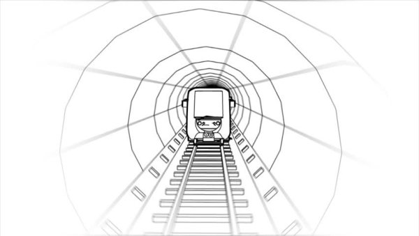 Вокзал карандашом легко