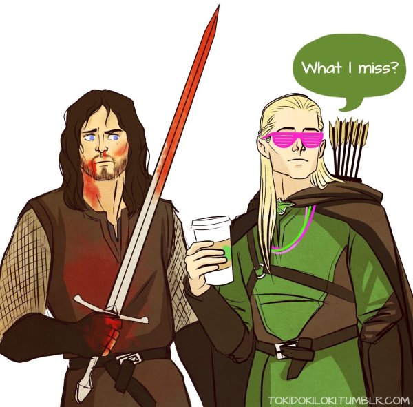 Властелин колец мемы Леголас и Арагорн