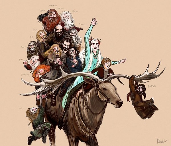 Хоббит Бильбо и Трандуил