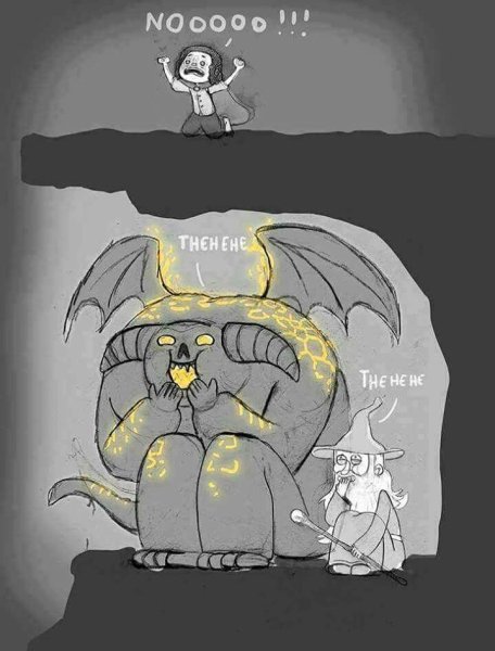 Гэндальф и Балрог смешной арт