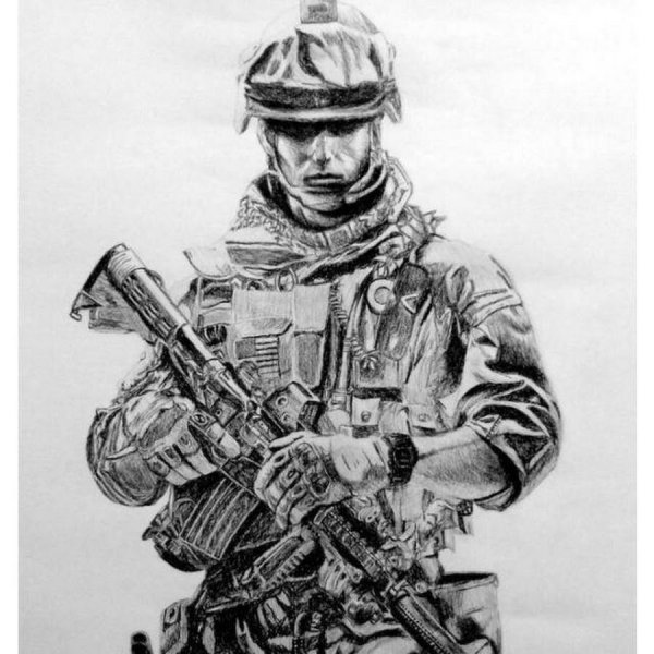Спецназовец эскиз