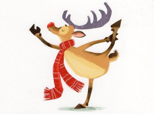 Прикольные новогодние олени