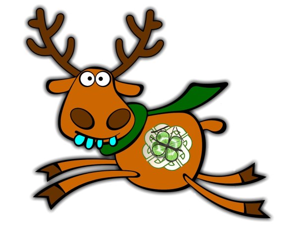 Упоротый новогодний олень