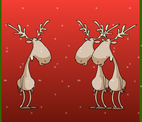 Прикольные новогодние олени