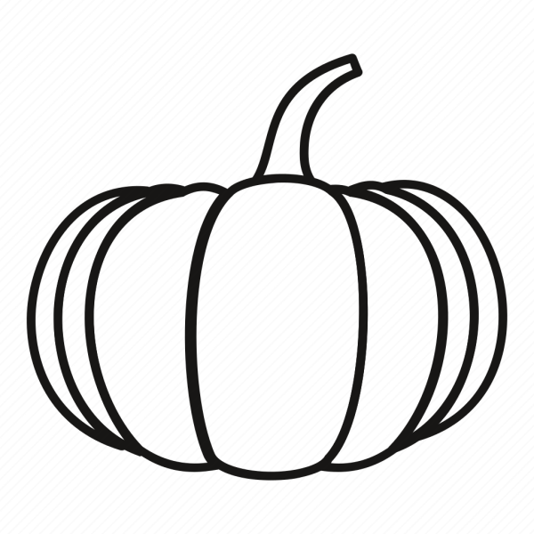Рисунок одной линией тыква