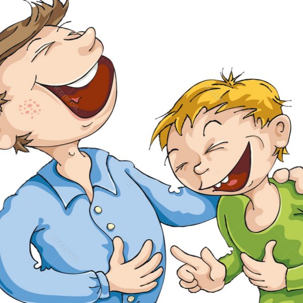 Смеющийся человек карикатура