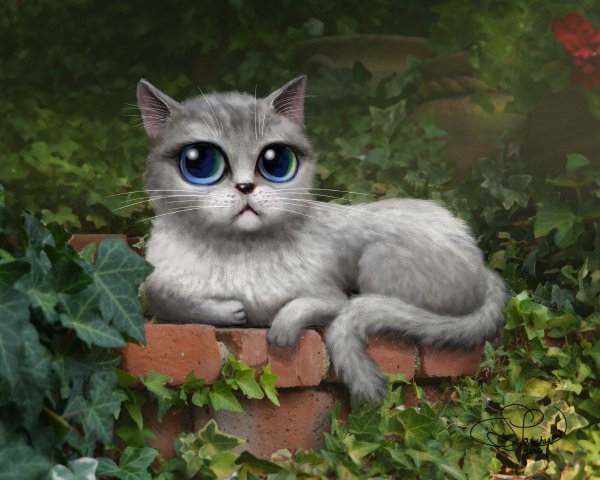 Кошка с красивыми глазами