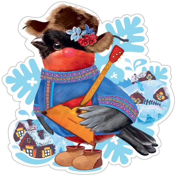 Плакат вырубной Снегирь