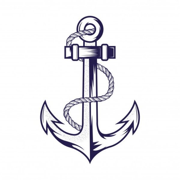 Якорь графический рисунок