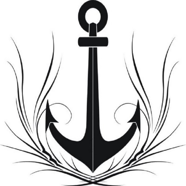 Тату Готика якорь