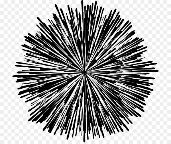 Фейерверк черно белый