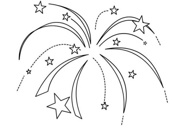 Салют рисунок