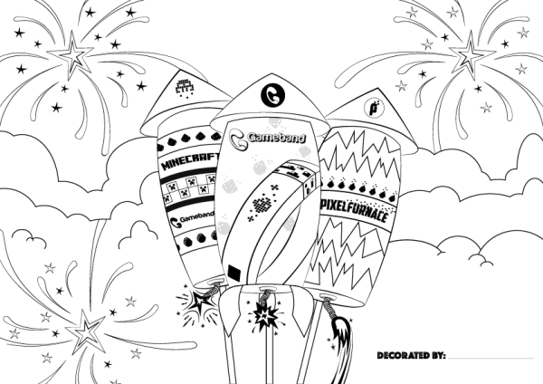 Пиротехника раскраска