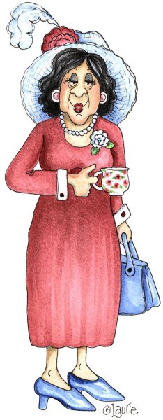 Модная бабушка мультяшная