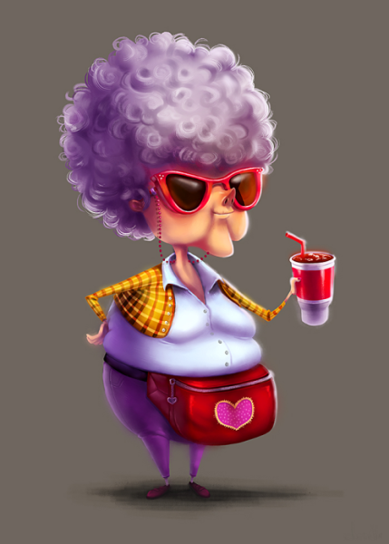 Бабушка карикатура