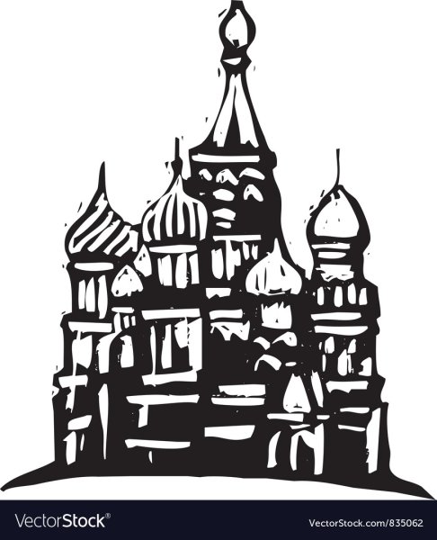 Храм Василия Блаженного Москва силуэт