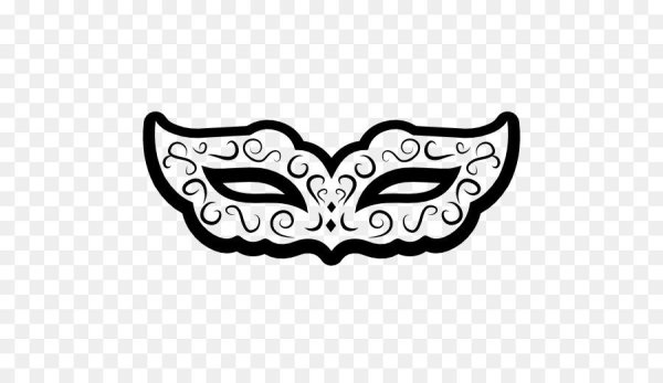 Карнавальная маска черно-белая