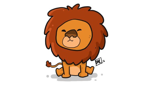 Нарисовать милого Льва