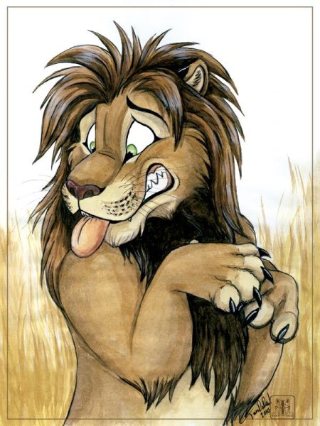 Прикольный Лев рисунок