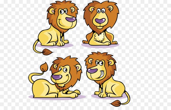 Мультяшные львы