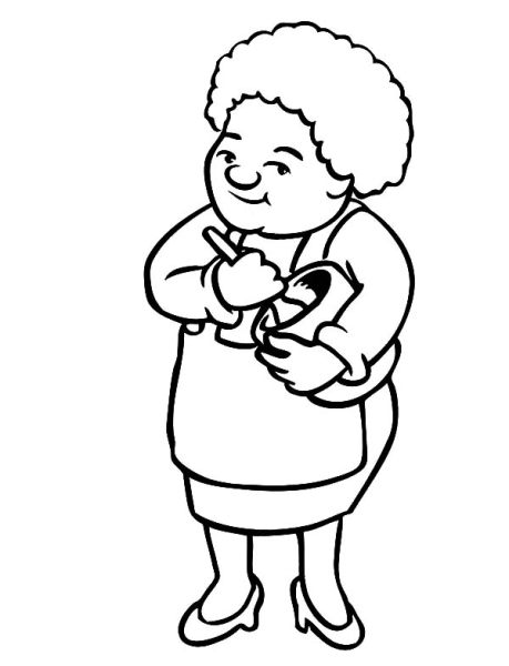 Нарисовать старушку