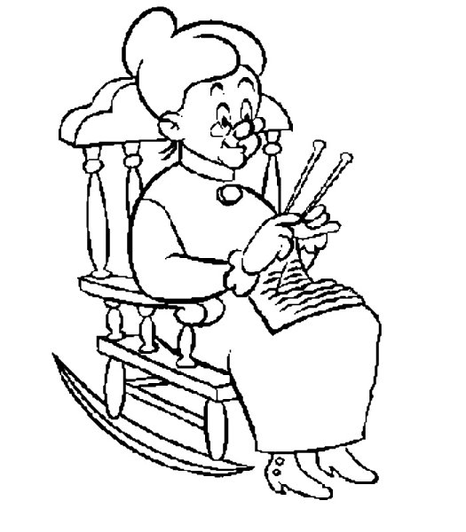 Бабушка схематично