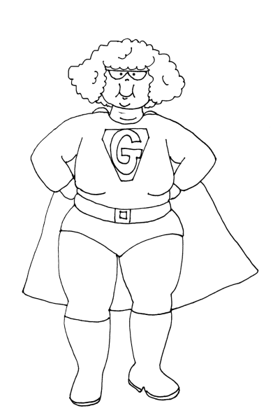 Очертания лица бабушки