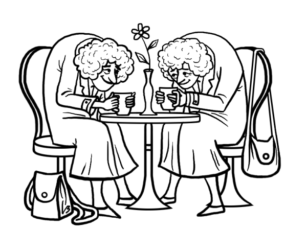 Бабушка карандашом