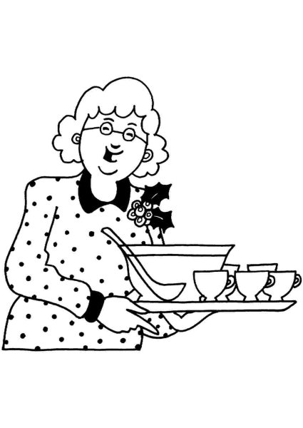 Раскраска для детей средней группы бабушка
