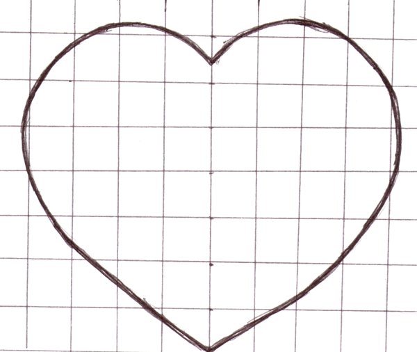 Красивое ровное сердце