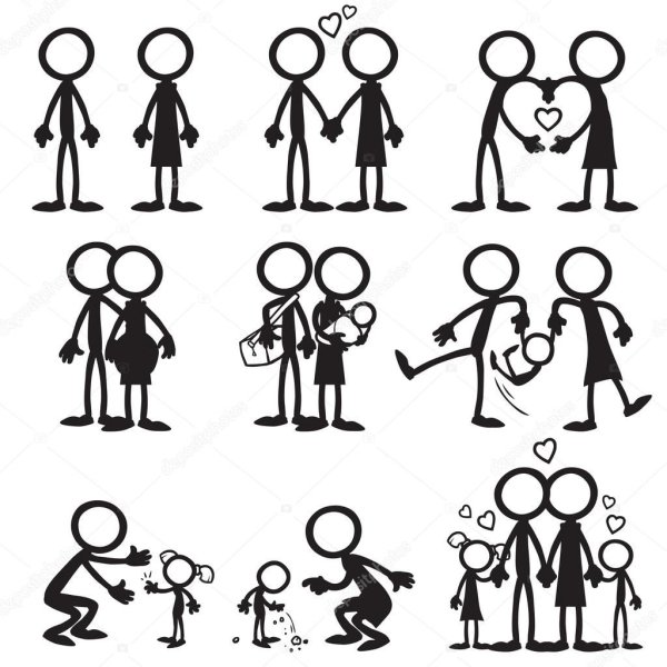 Человечек схематично