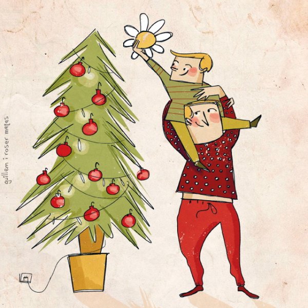 Елка иллюстрации забавные