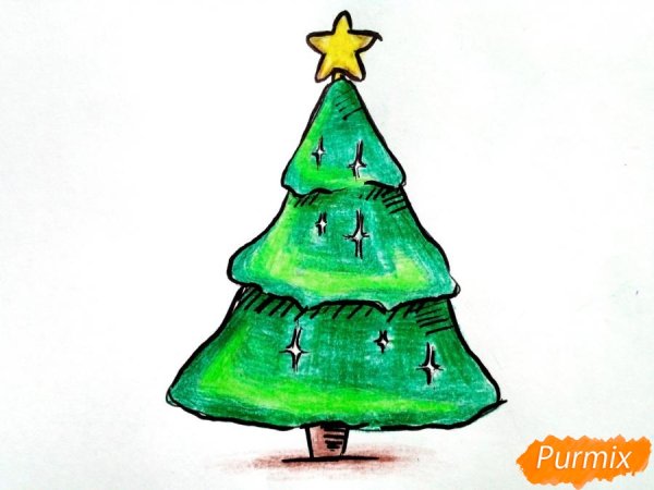 Необычная елка для срисовки