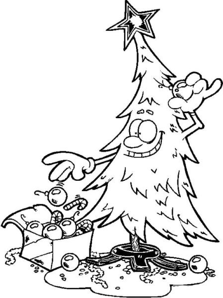 Раскраски новогодние прикольные