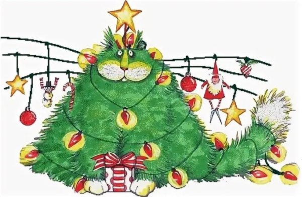Смешная елка рисунок