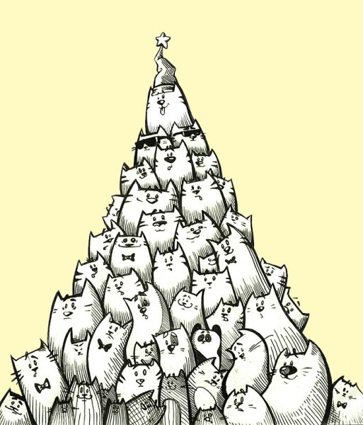 Необычная елка рисунок