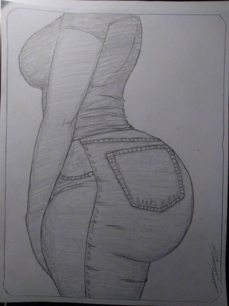 Рисование ягодиц