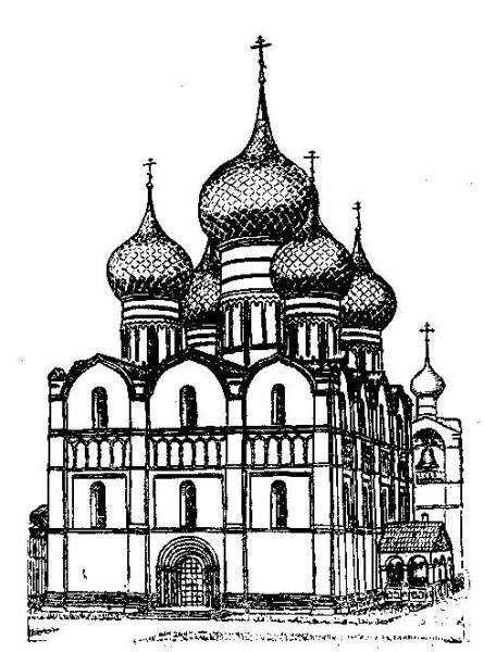 Успенский собор Московского Кремля рисунок