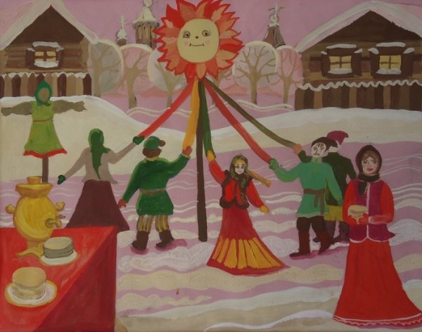 Масленица рисунок