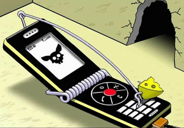Телефонные мошенники карикатура