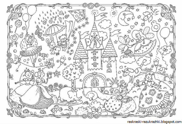 Раскраски мелкие