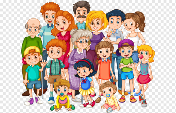 Большая семья мультяшная