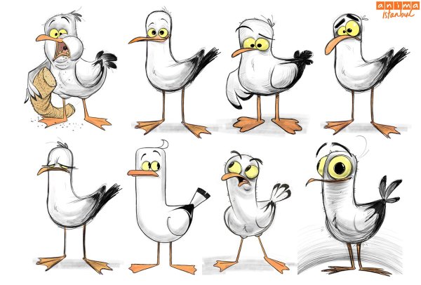 Чайка рисунок