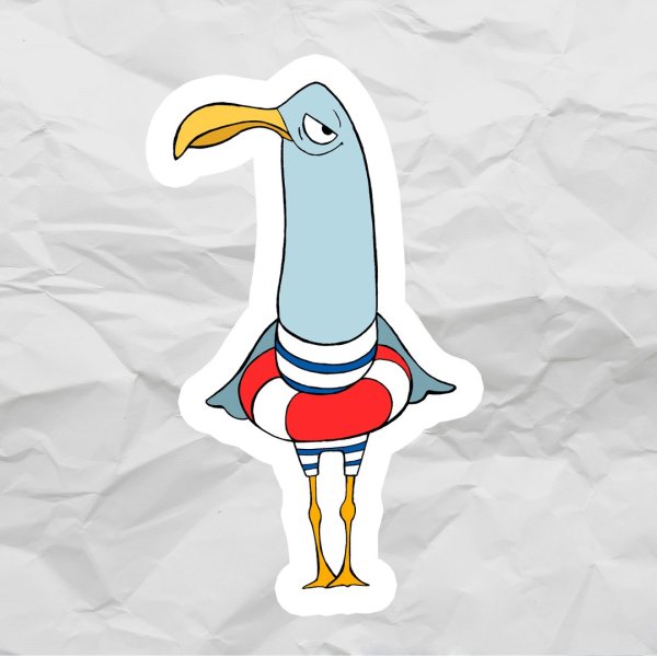 Чайка мультяшная