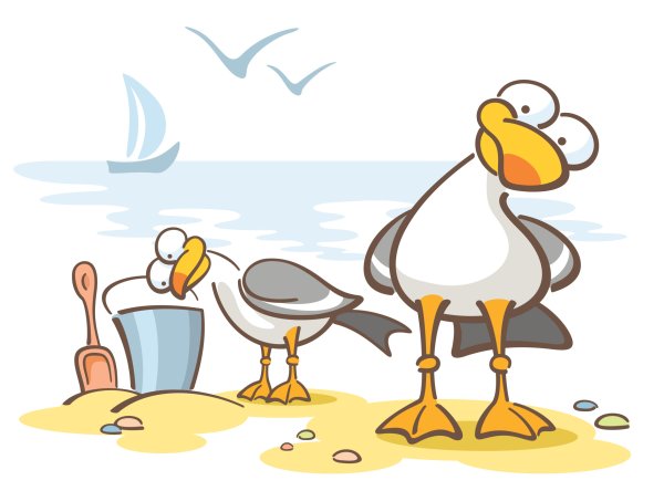 Чайки карикатура