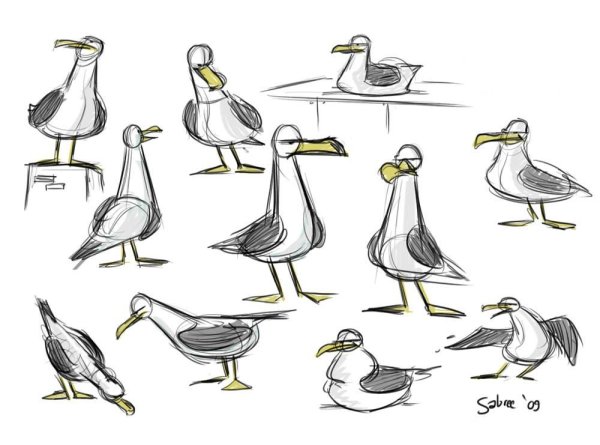 Чайка стилизация